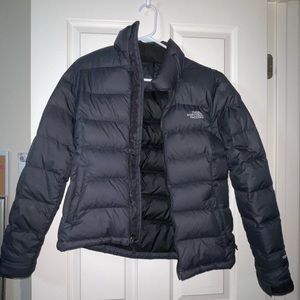 Black NorthFace puffer coat